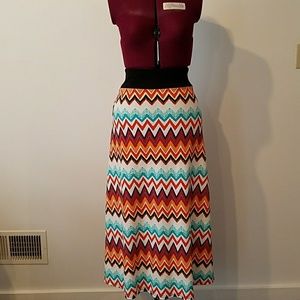 Chevron Maxi Skirt